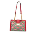 Brown Gucci GG Supreme Apple Padlock Tote
