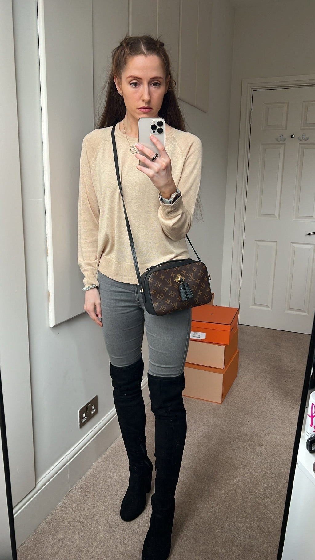 Louis Vuitton Saintonge Black and Monogram