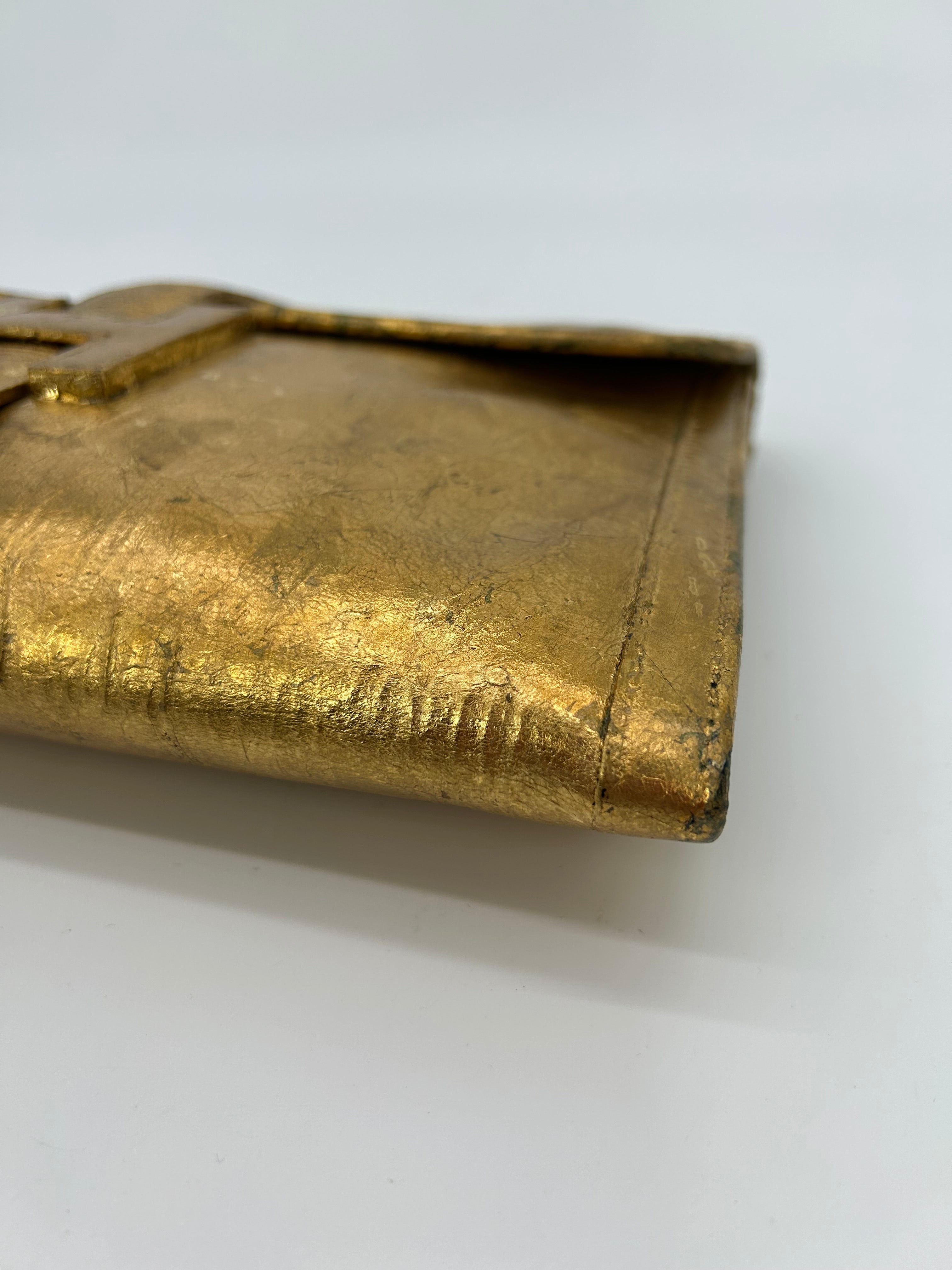 Vintage Hermes Gold Foil Jige Pm