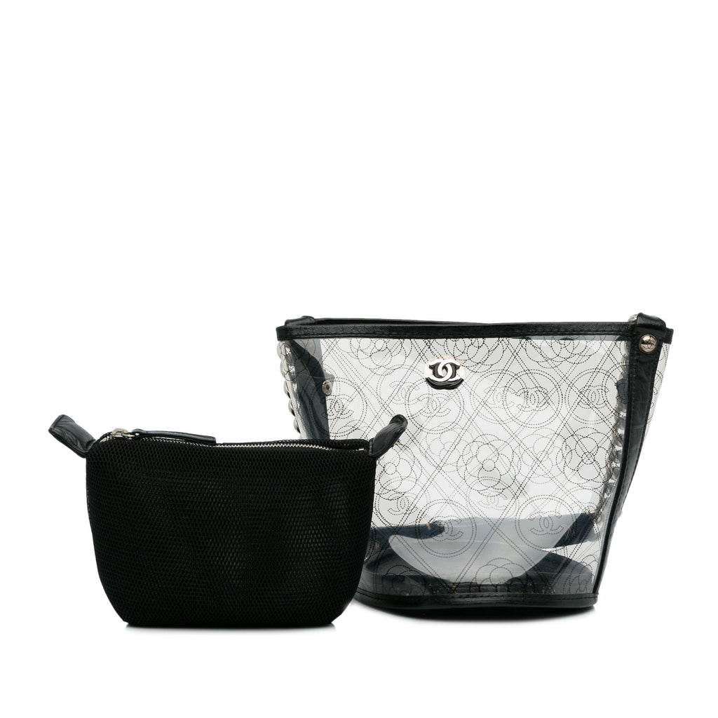 Chanel Camellia Pvc Bucket Bag