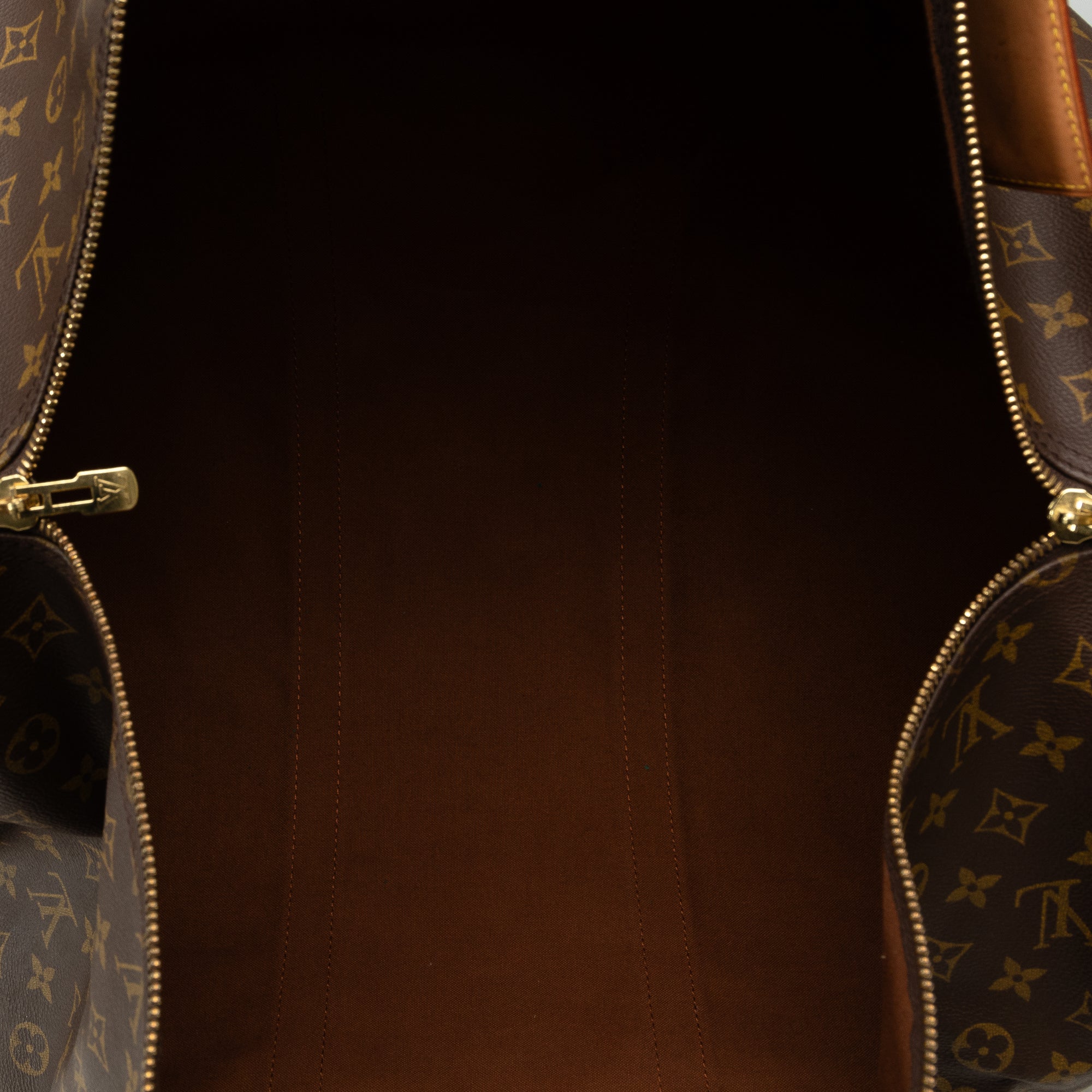 Brown Louis Vuitton Monogram Keepall Bandouliere 60 Travel Bag