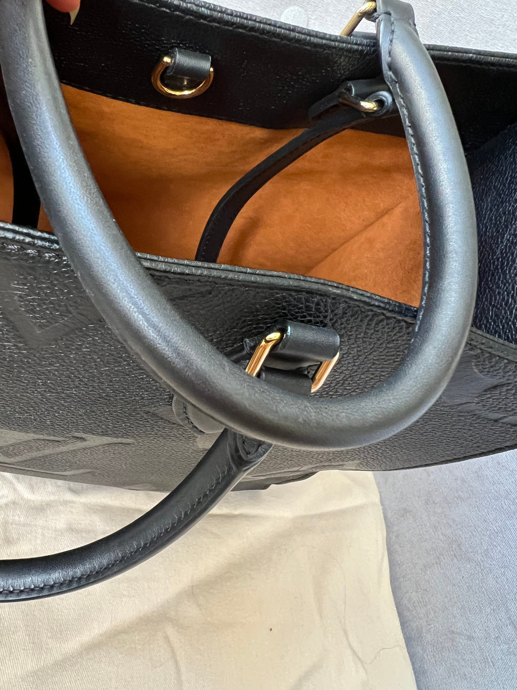 Louis Vuitton On the Go MM Black Empreinte (RRP £2,450)