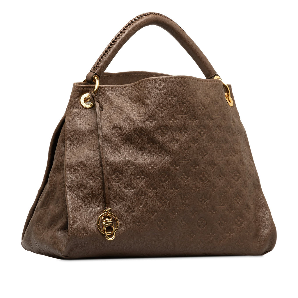 Brown Louis Vuitton Monogram Empreinte Artsy MM Hobo Bag