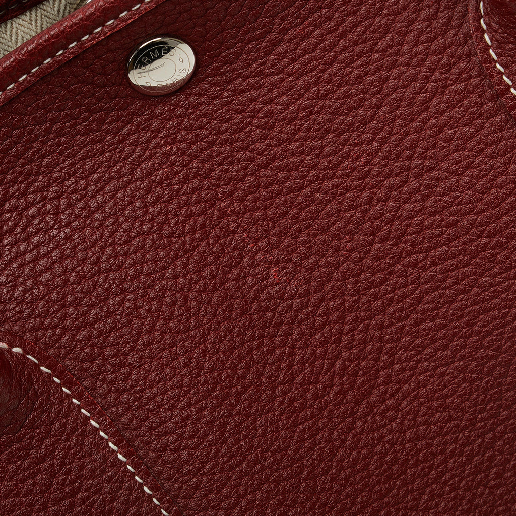 HermÃƒÆ’Ã‚Â¨s Garden Party PM Red Leather Palladium