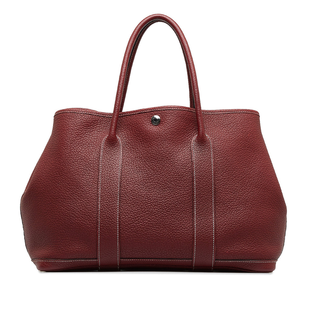 HermÃƒÆ’Ã‚Â¨s Garden Party PM Red Leather Palladium