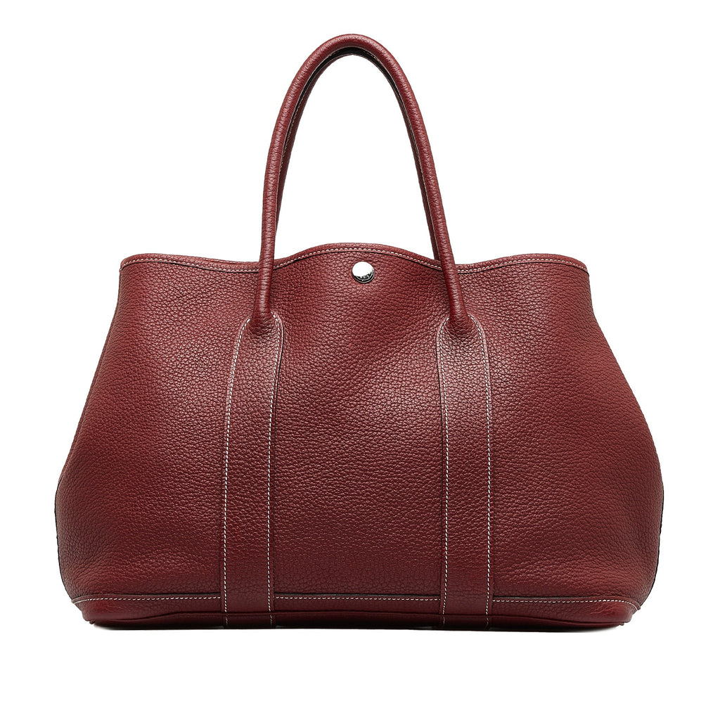 HermÃƒÆ’Ã‚Â¨s Garden Party PM Red Leather Palladium