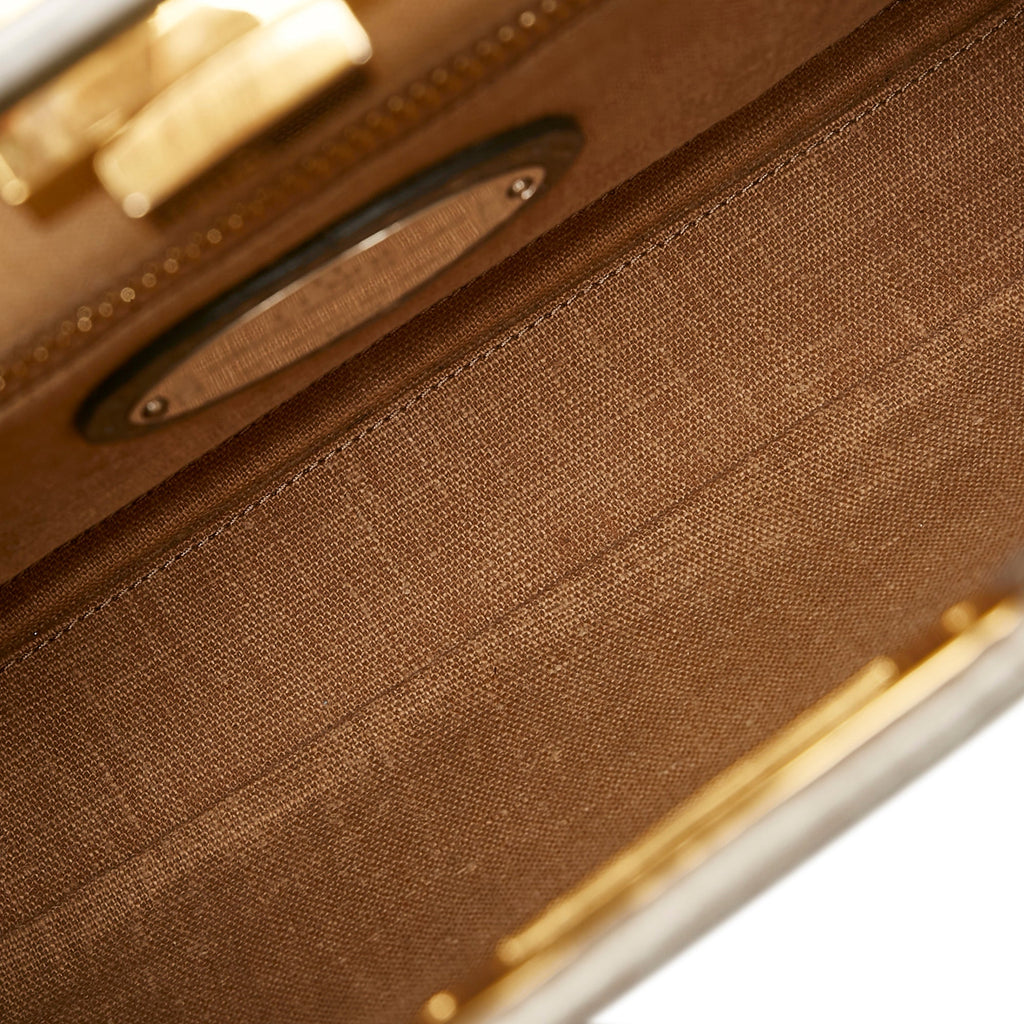 Fendi Selleria Peekaboo Handbag Silver