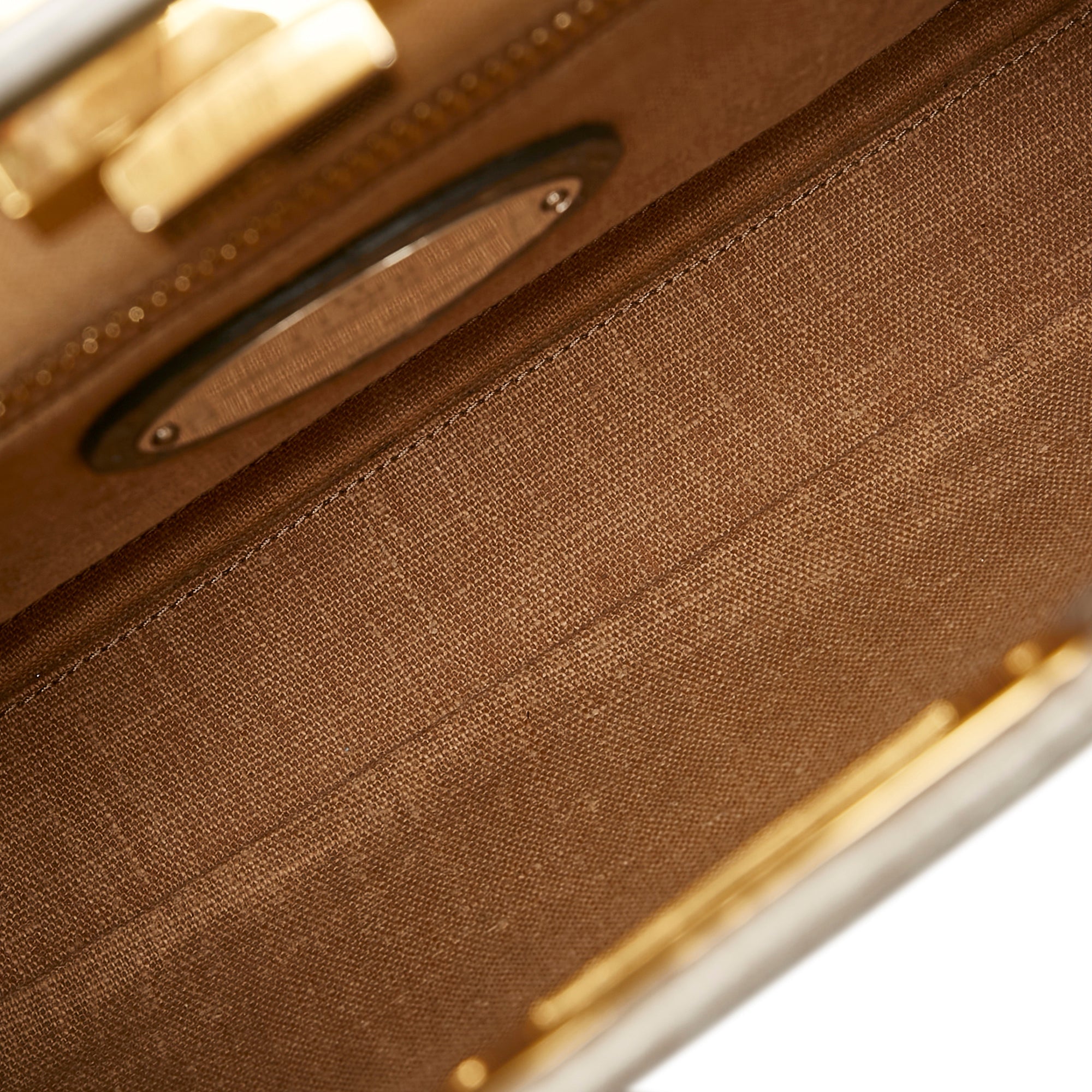 Fendi Selleria Peekaboo Handbag Silver