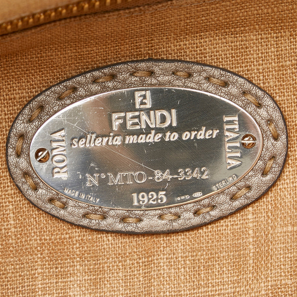 Fendi Selleria Peekaboo Handbag Silver