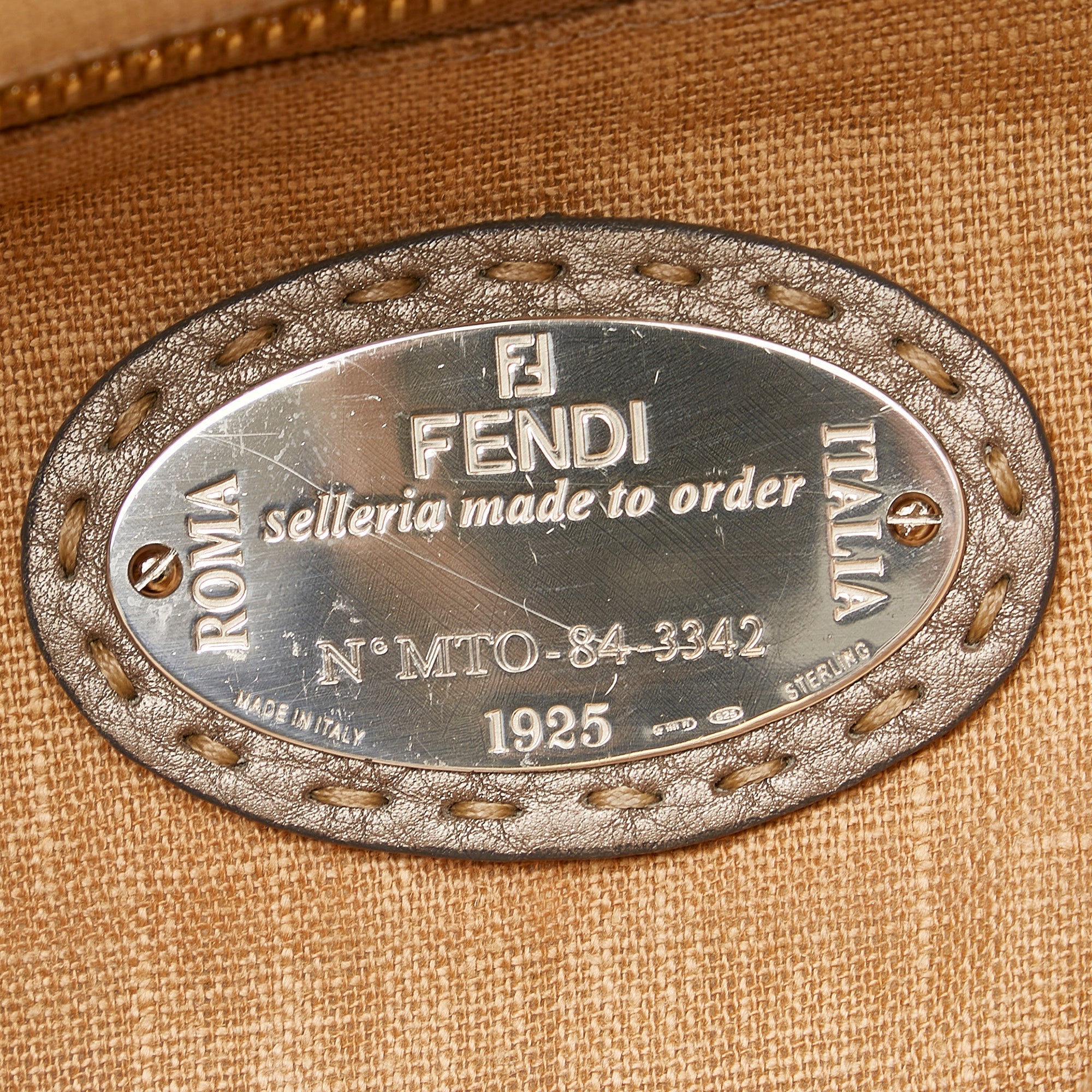 Fendi Selleria Peekaboo Handbag Silver