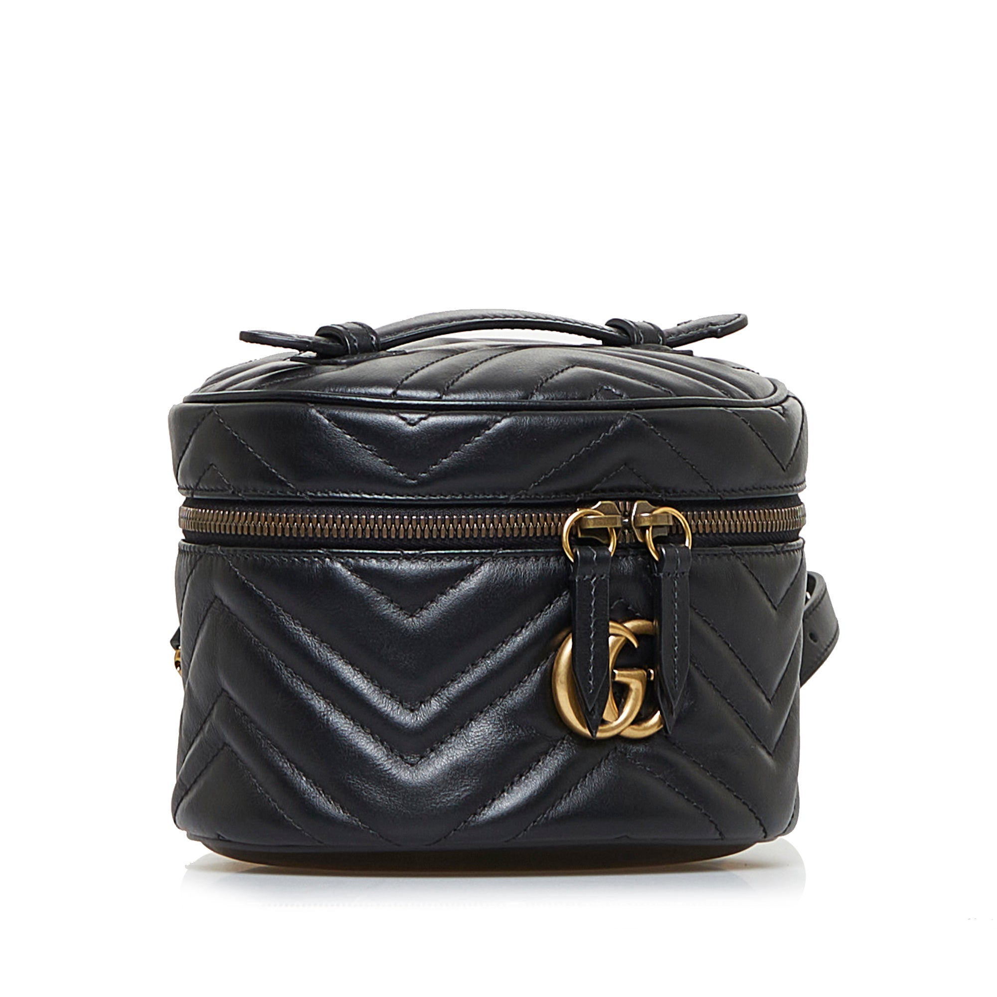 Gucci GG Marmont Round Backpack Black MatelassÃƒÆ’Ã‚Â©