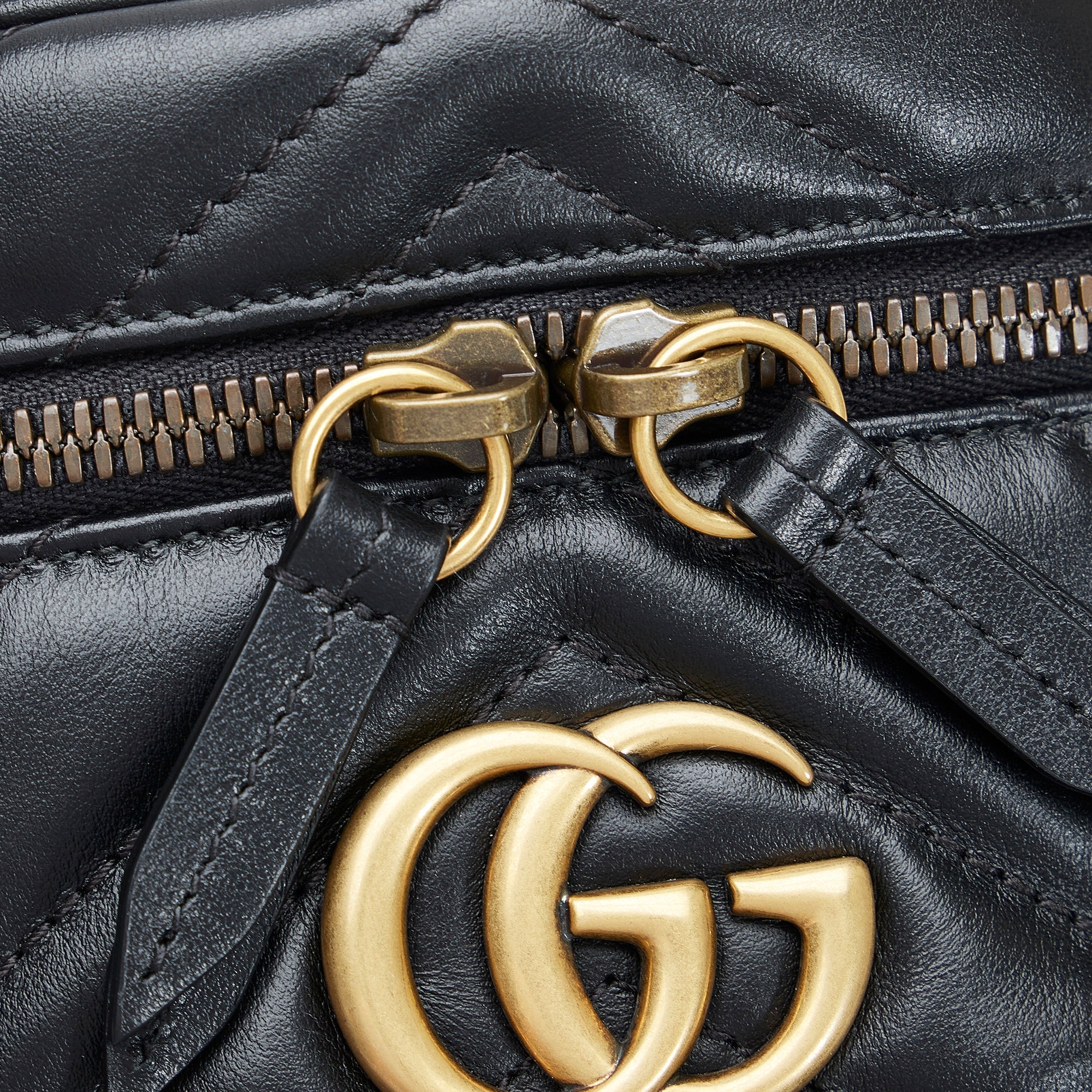 Gucci GG Marmont Round Backpack Black MatelassÃƒÆ’Ã‚Â©