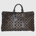 Brown/Black Monogram Tuffetage Limited Edition Keepall 50 Triangle Bandouliere