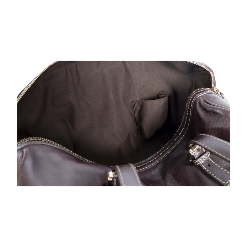 Gucci Dark Brown Leather GG Britt Boston Bag - '10s