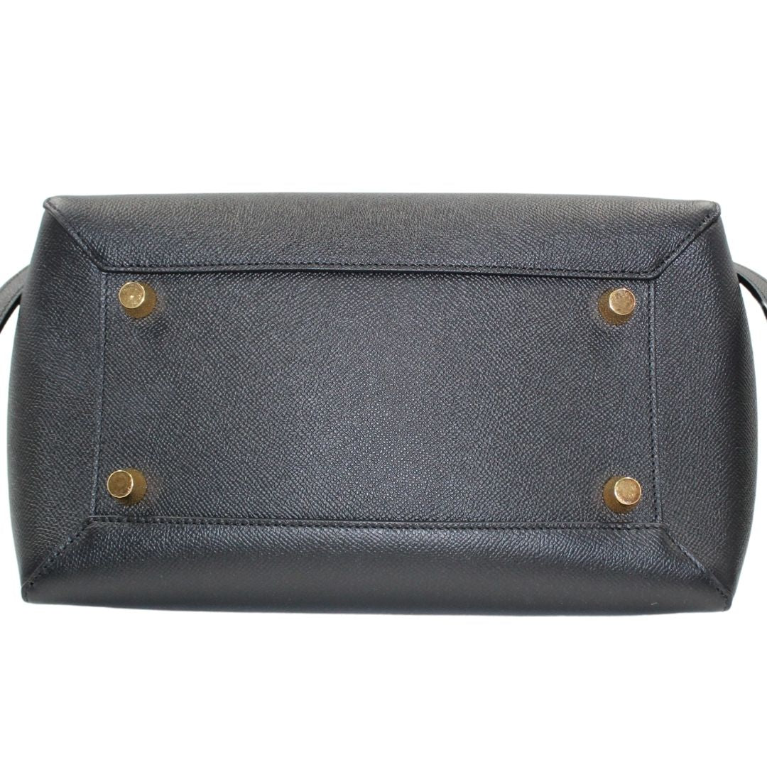 Celine Grained Calfskin Micro Belt Bag Black