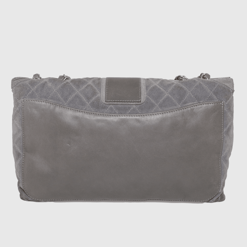 Grey Union Jack Jumbo Mademoiselle Flap Bag