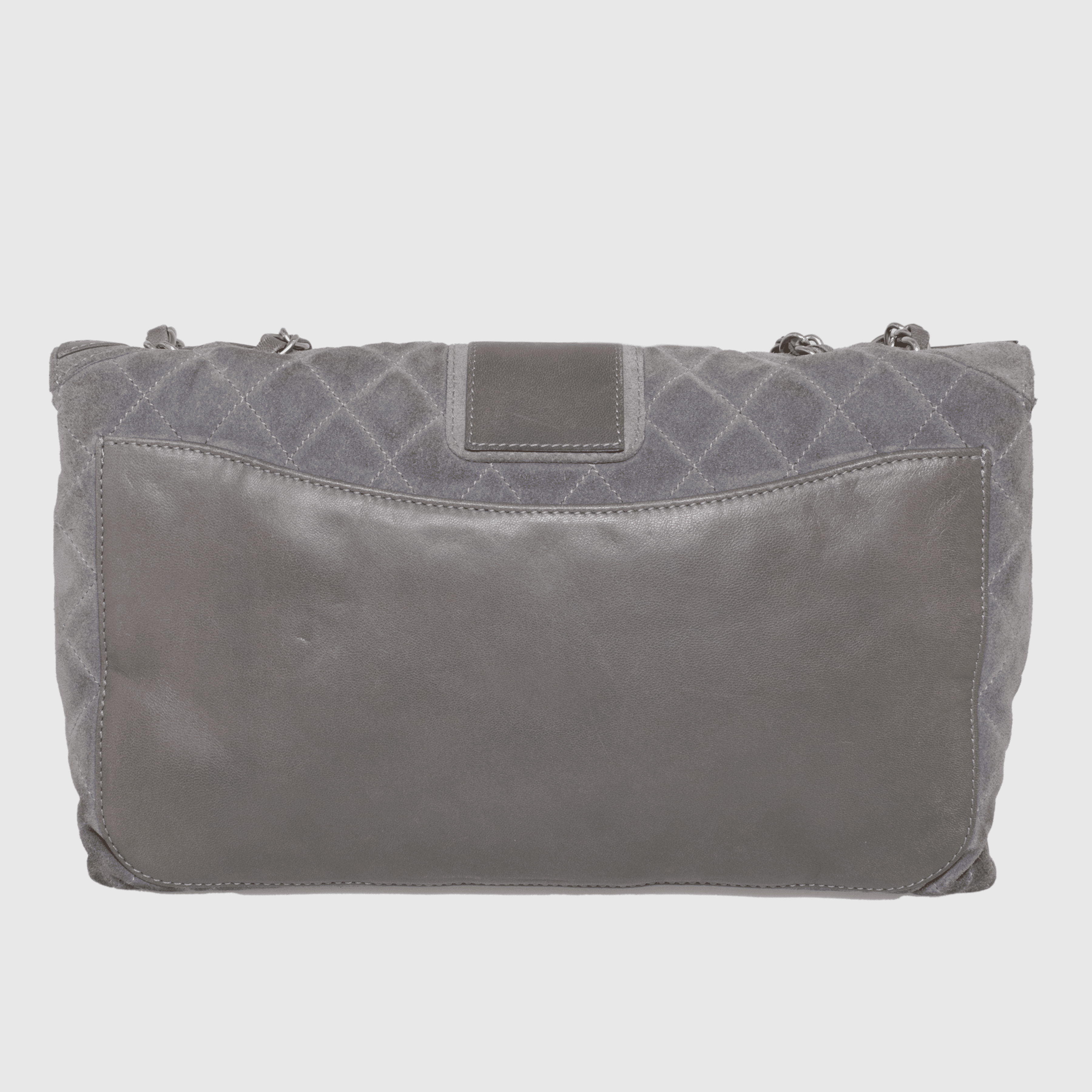Grey Union Jack Jumbo Mademoiselle Flap Bag