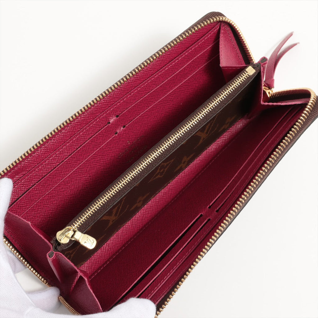 Louis Vuitton Monogram Clemence Long Wallet Fuchsia