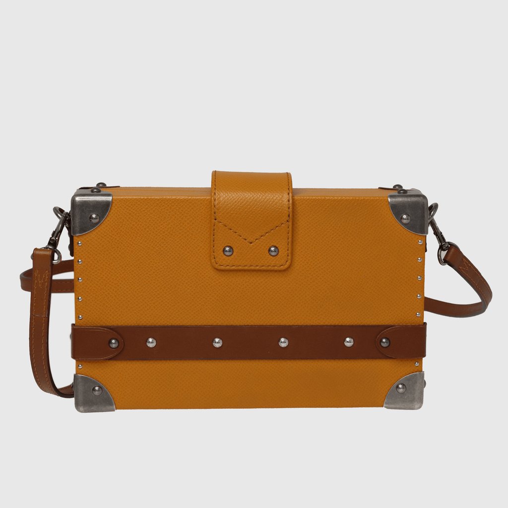 Mustard/Brown Petite Malle CroisiÃƒÆ’Ã‚Â¨re Clutch - Fall 2015