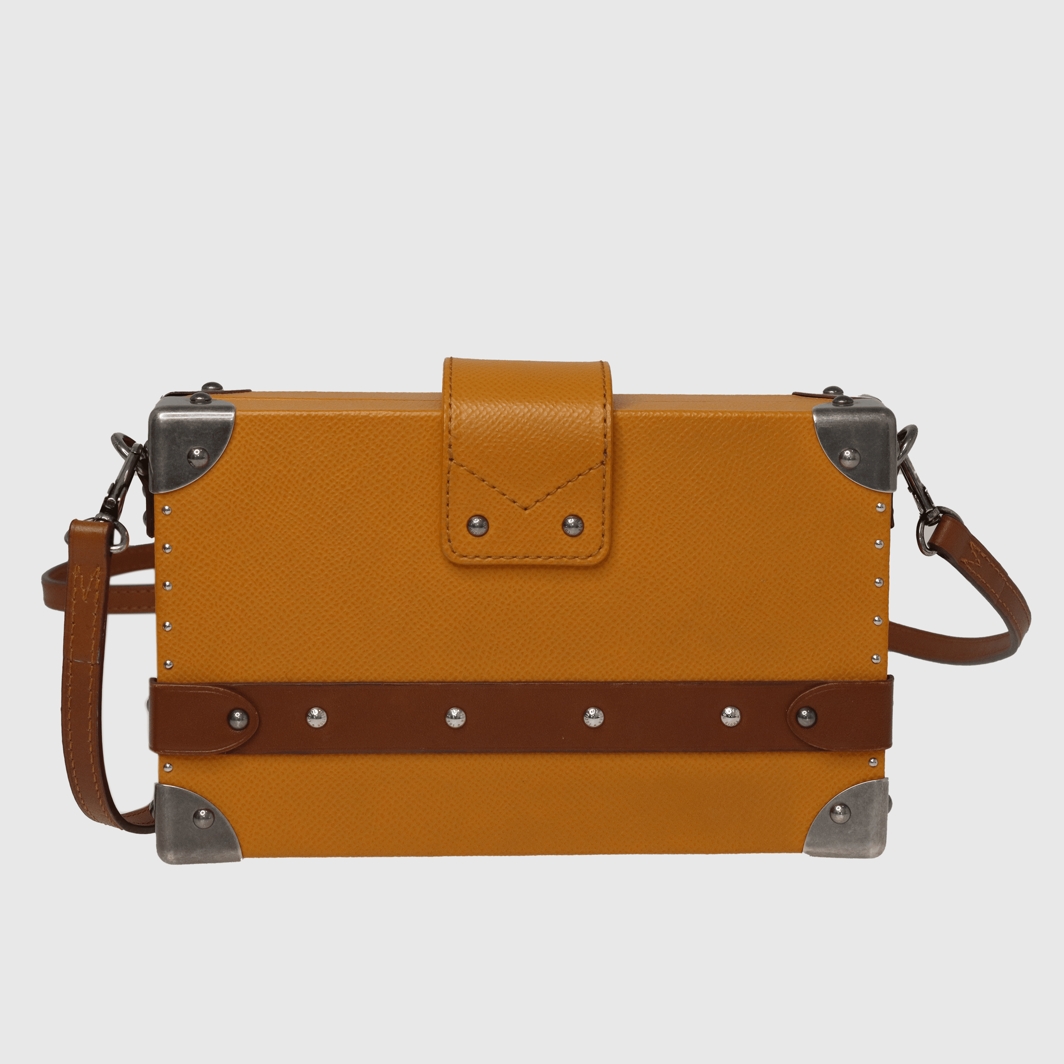 Mustard/Brown Petite Malle CroisiÃƒÆ’Ã‚Â¨re Clutch - Fall 2015