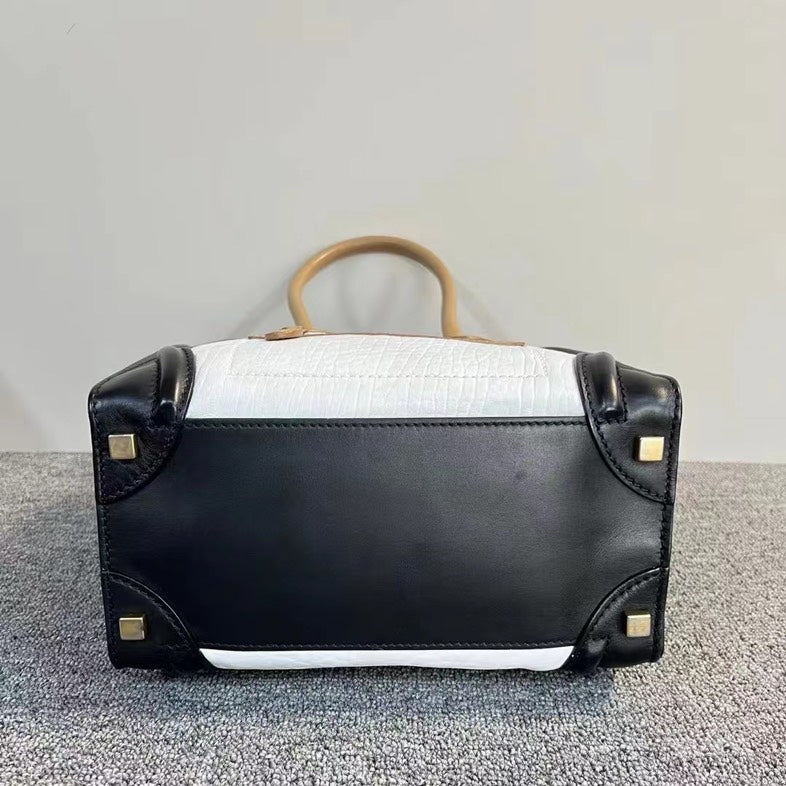 Celine Leather Micro Luggage Tote Bag