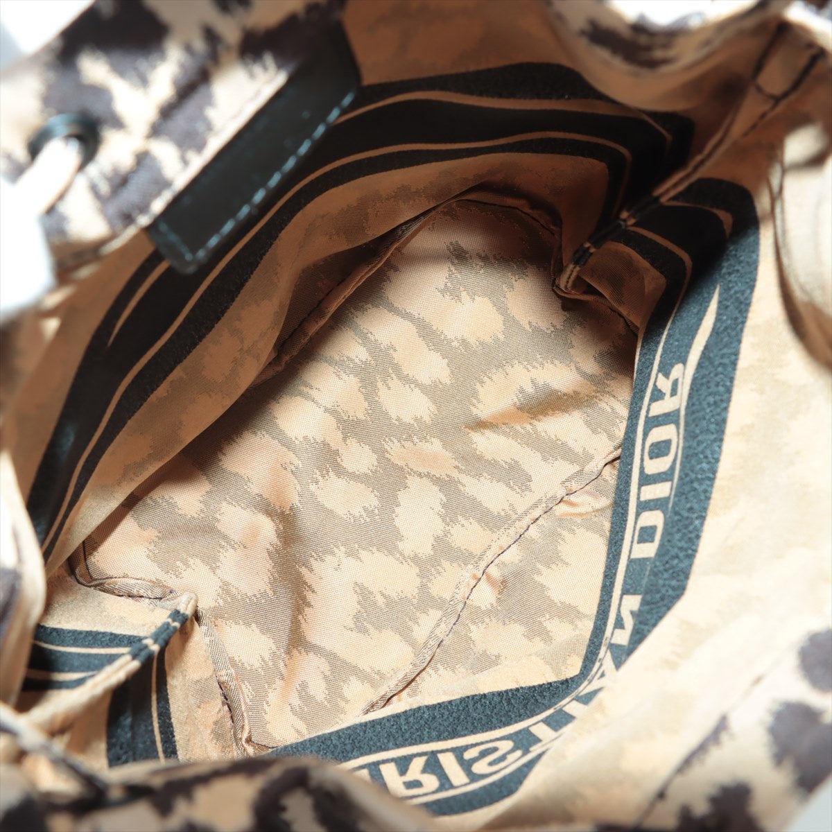 Dior LÃƒÆ’Ã‚Â©opard Nylon Pouch Beige