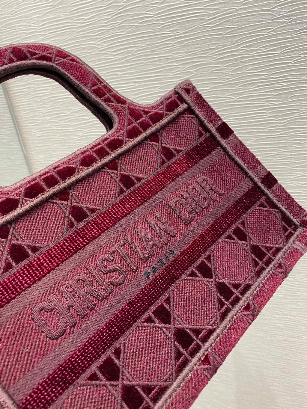GLAMI Mini Tote Book Oblique Red Canvas For Women 23cm/9in CD