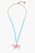 Dior Necklace With Plexiglass Beads And Colored Charm