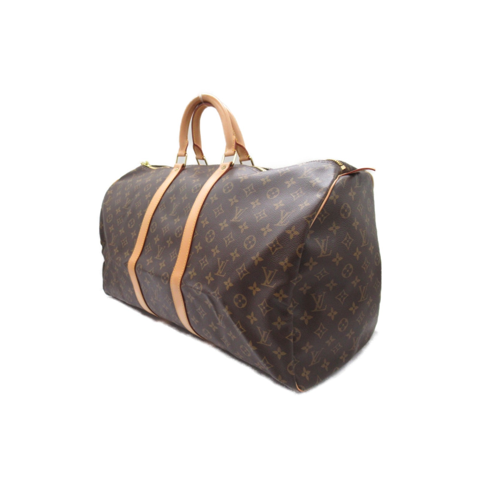 ルイ・ヴィトン LOUIS VUITTON キーポル55 ボストンバッグ ボストンバッグ バッグ PVCコーティングキャンバス モノグラム メンズ レディース ブラウン系 M41424 【中古】｜BRANDOFF
