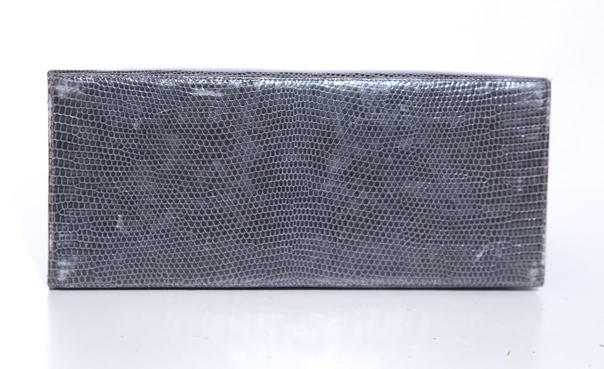 Martin Van Schaak Grey Lizard Skin Handbag