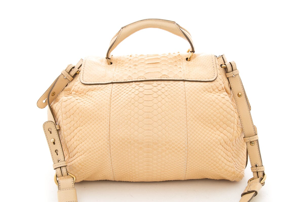 Chloe Beige Python Elsie Handbag