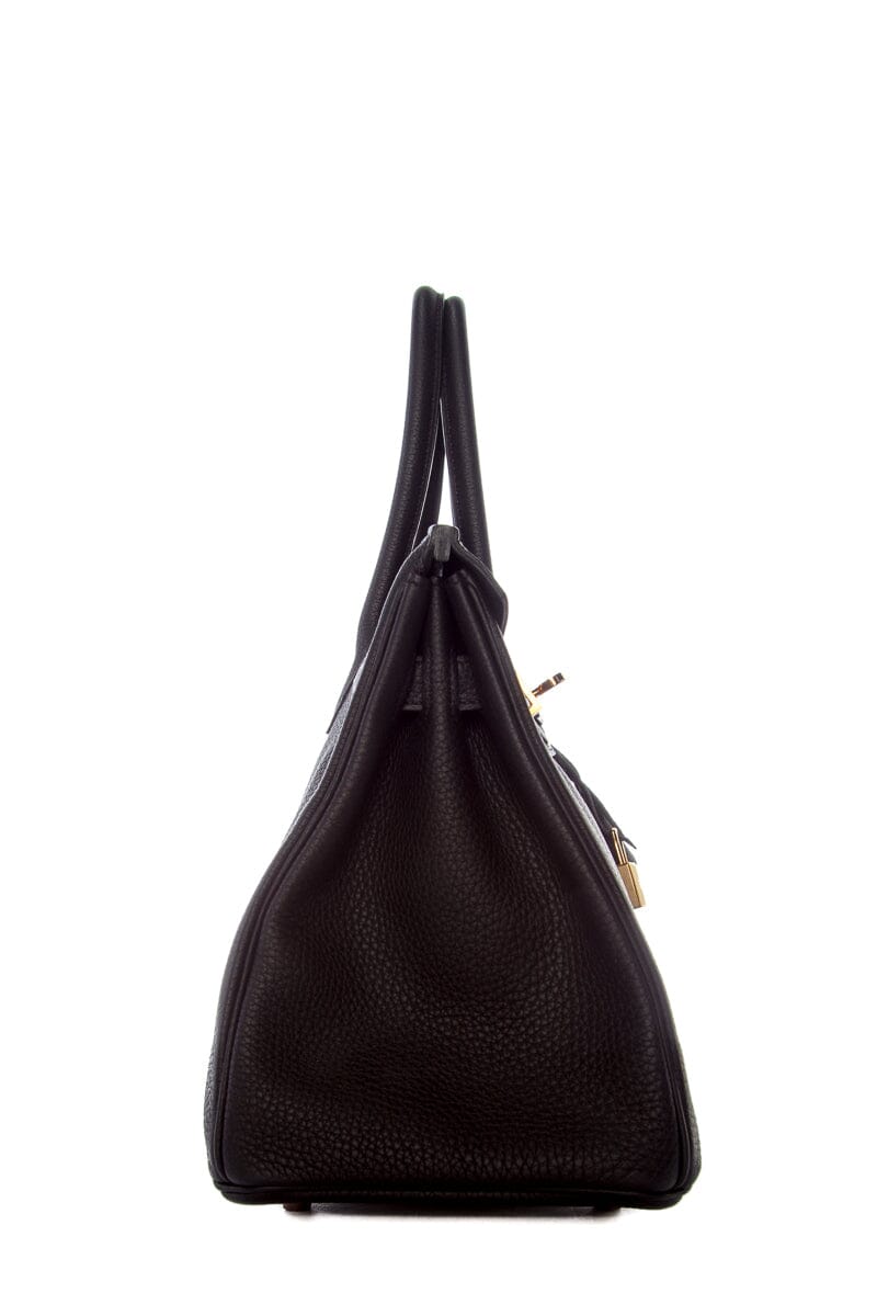 HermÃƒÆ’Ã‚Â¨s Noir  togo Birkin 30 RGHW Handbag
