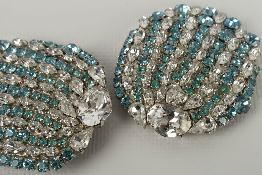 Boucles d'oreilles en mÃƒÆ’Ã‚Â©tal argentÃƒÆ’Ã‚Â© Yves Saint Laurent