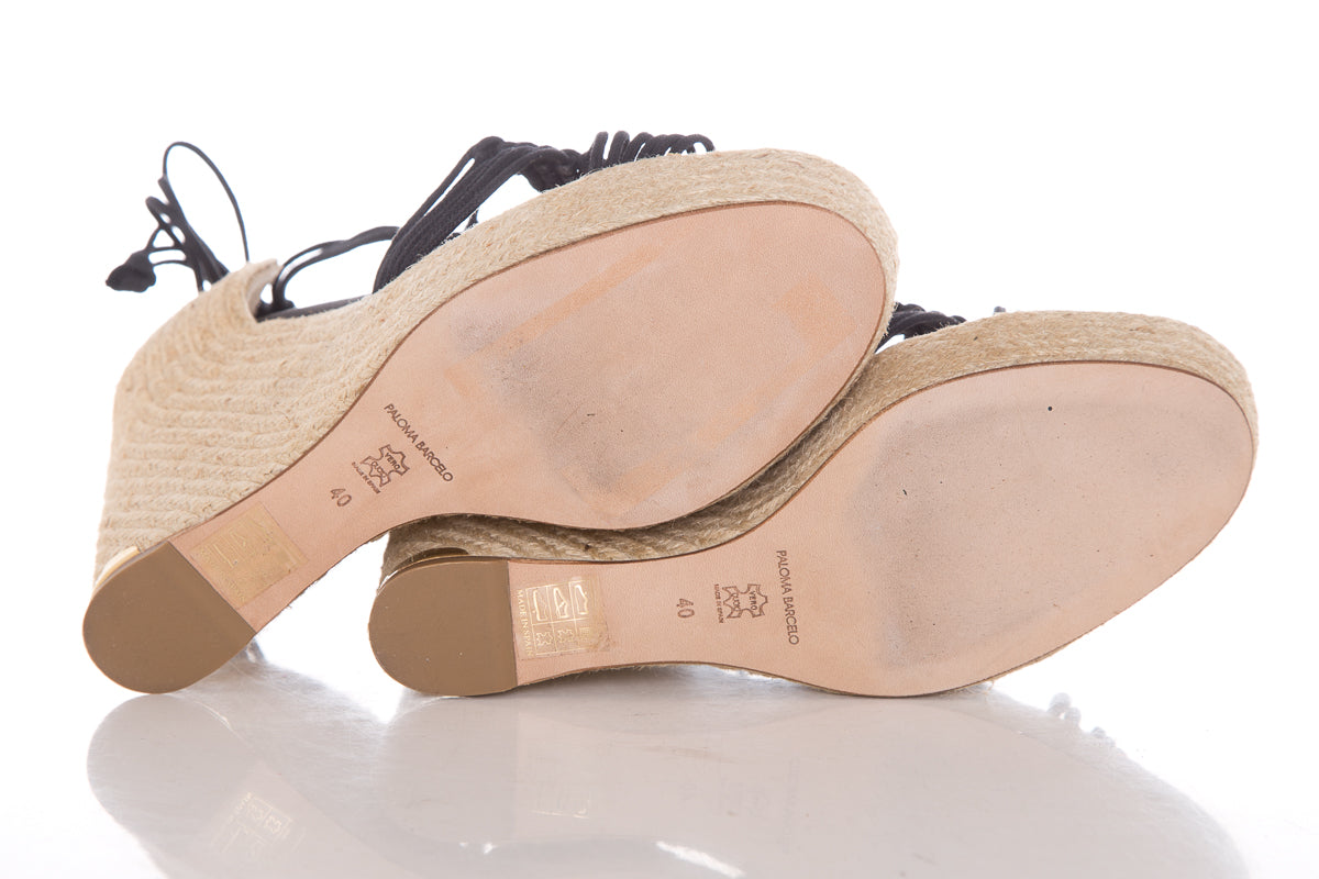 Paloma BarcelÃƒÆ’Ã‚Â³ Black Espadrille SZ 40