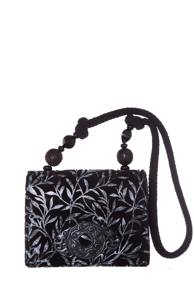 Rafael Sanchez Vintage Black Printed Shoulder Bag