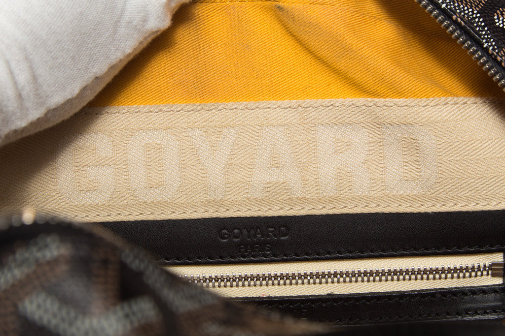 Goyard Goyardine Black St. Jeanne PM Handbag