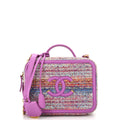 CHANEL Filigree Vanity Case Quilted Tweed Medium