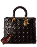 Dior Large Lady Dior Quilted Cannage Leather Tote