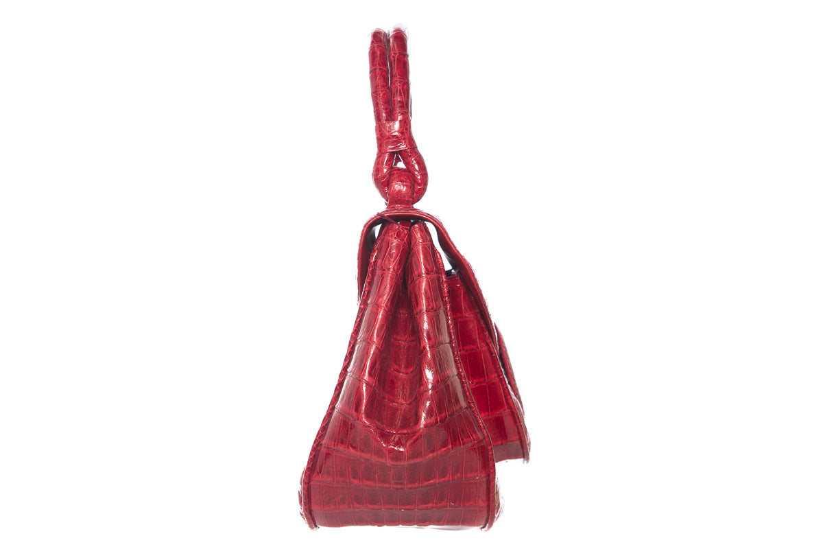 Nancy Gonzalez Red Small Alligator Tote