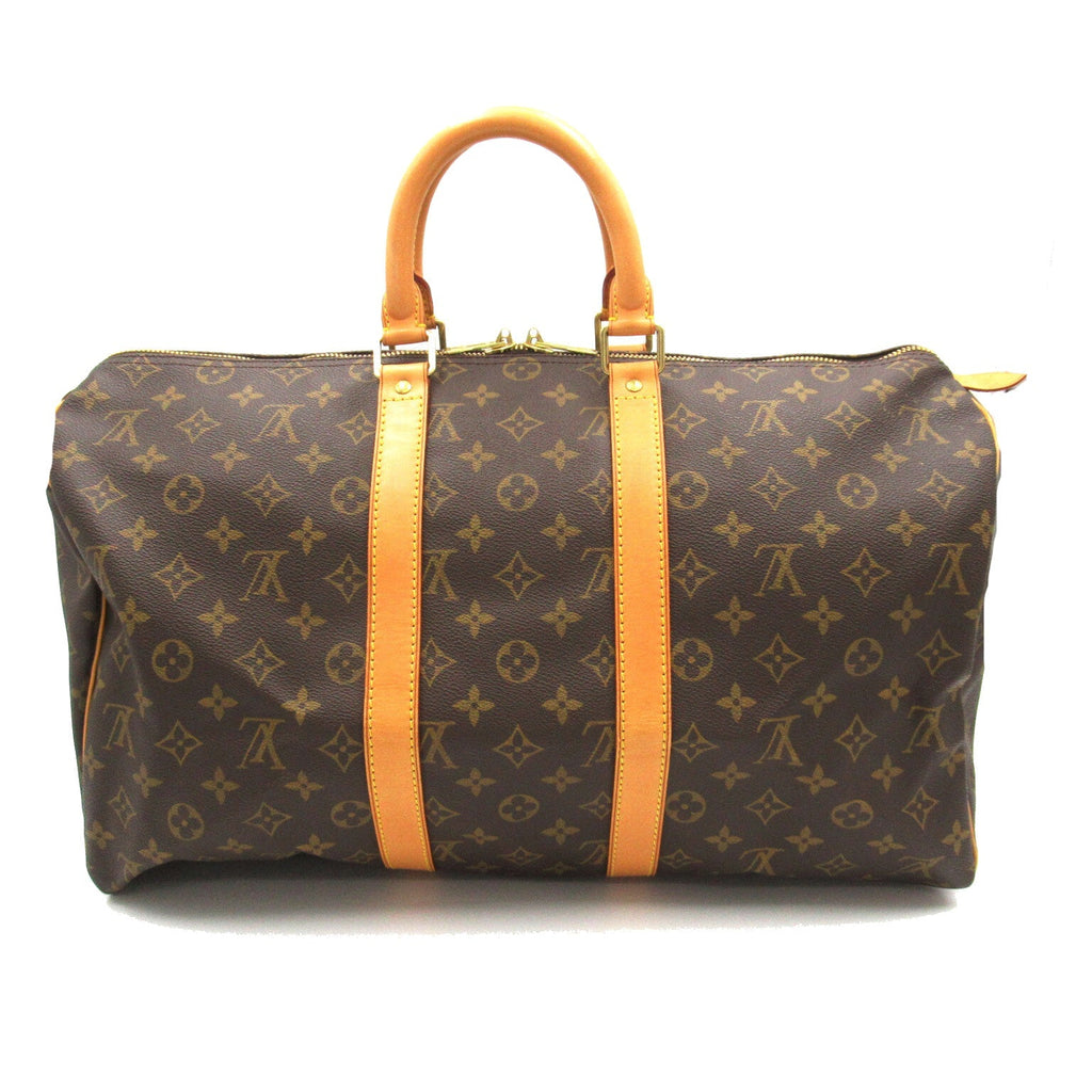 Louis Vuitton Keepall 45 Boston Bag PVC Coated Canvas Monogram Brown M41428