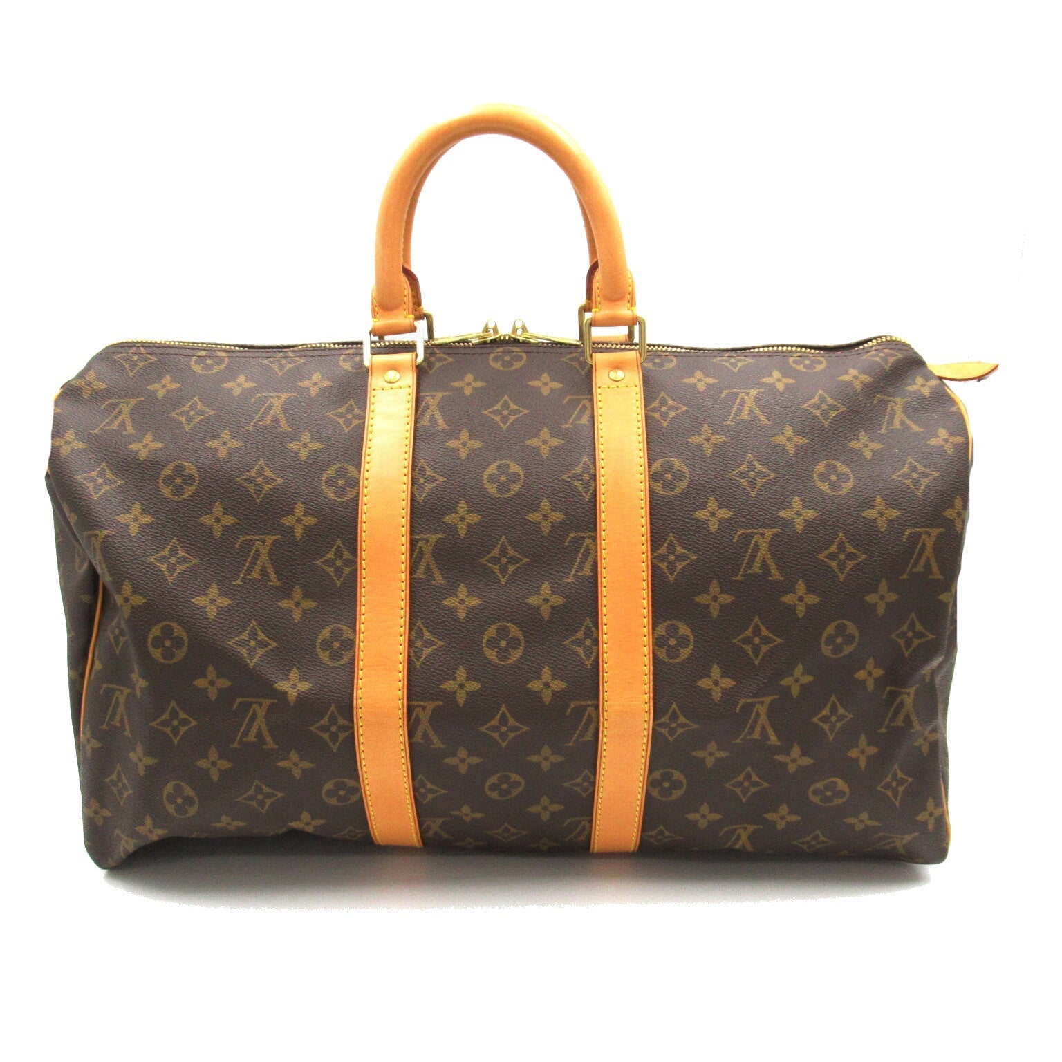 Louis Vuitton Keepall 45 Boston Bag PVC Coated Canvas Monogram Brown M41428
