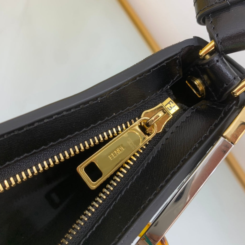 FI OÃ¢â‚¬â„¢Lock Swing Black Bag For Woman 32cm/12in 8BS068AGLAMI0F19KX