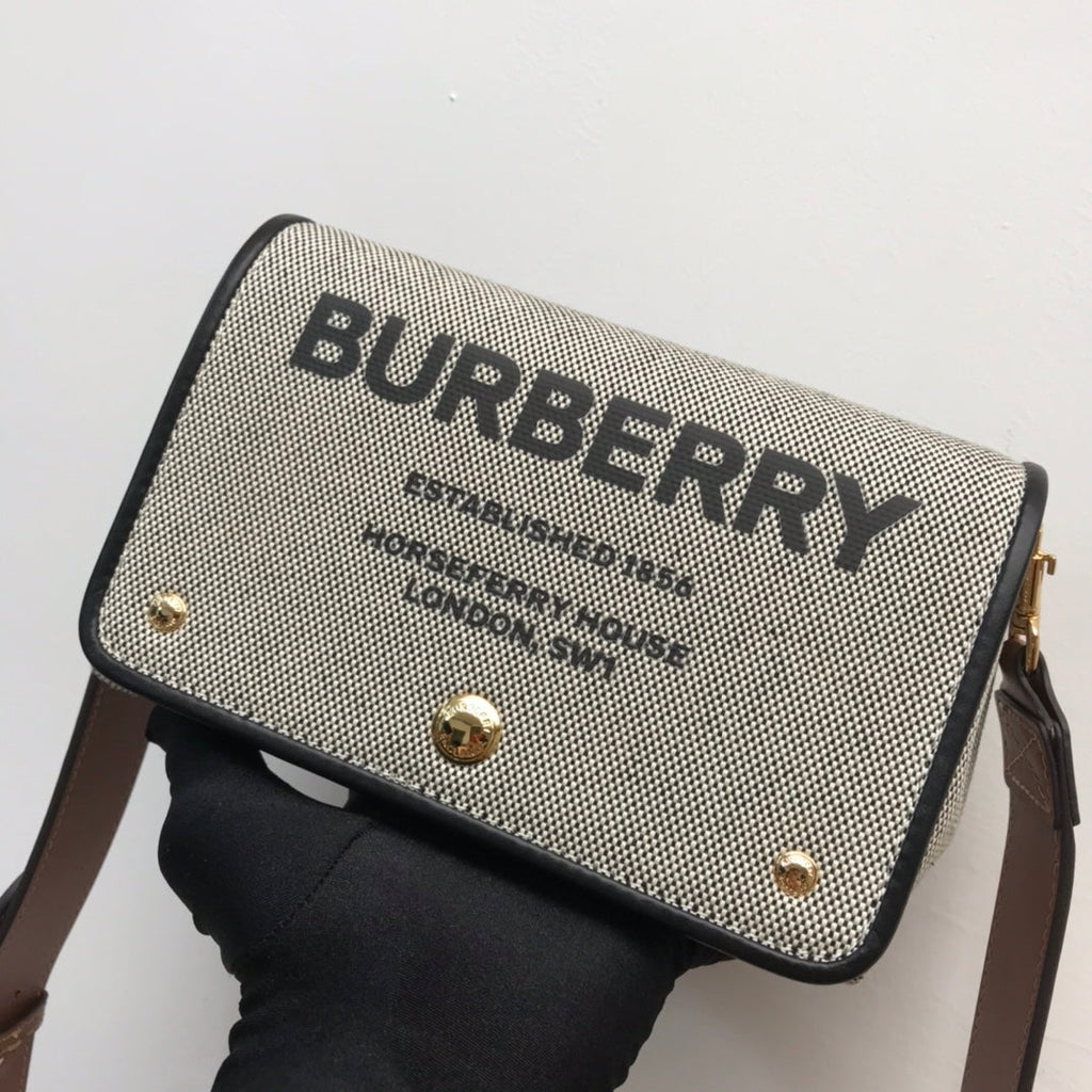 GLAMI Horseferry Print Cotton Canvas Small Crossbody Bag For Women, Bags 7.1in/18cm 80398691