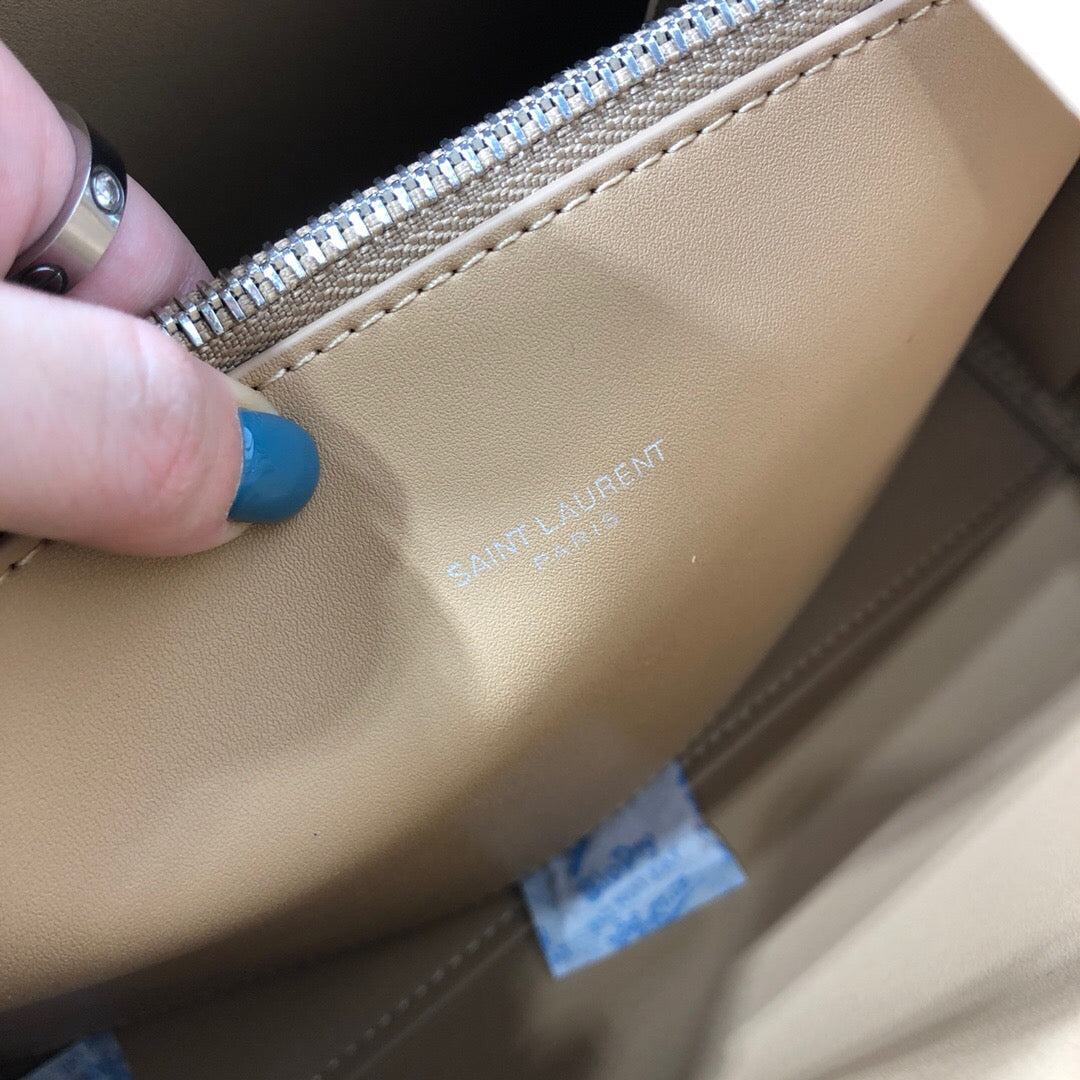 GLAMI Sac De Jour Baby In Shiny Dark Beige For Women 10.2in/26cm YSL 42186302G9W2721