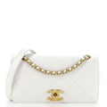 CHANEL CC Full Flap Bag Quilted Lambskin Small