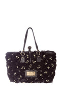 Valentino Garavani Small Rosier Black Tote