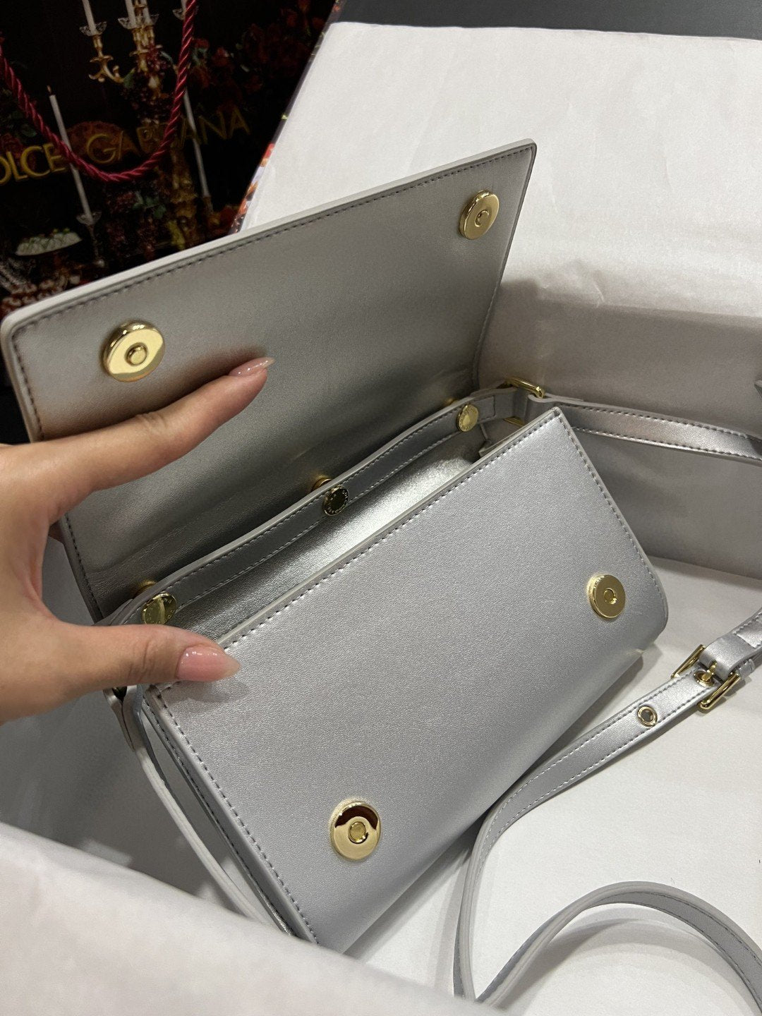 GLAMI 3.5 Clutch Silver For Women 8.3in/21cm GLAMI