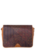 Escada Vintage Brown & Paisley Messenger Shoulder Bag