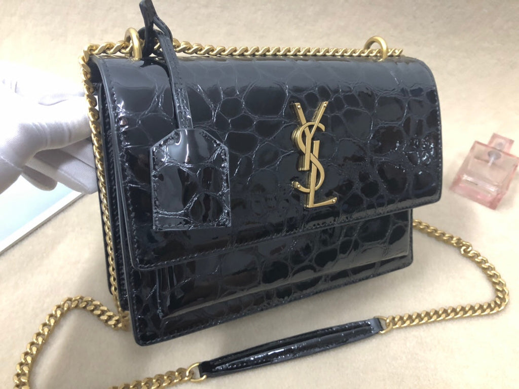 GLAMI Sunset Chain Wallet Black For Women 8.2in/21cm YSL