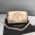GLAMI Niki MeGLAMIum Crinkled Shoulder Bag Beige For Women 11in/28cm YSL